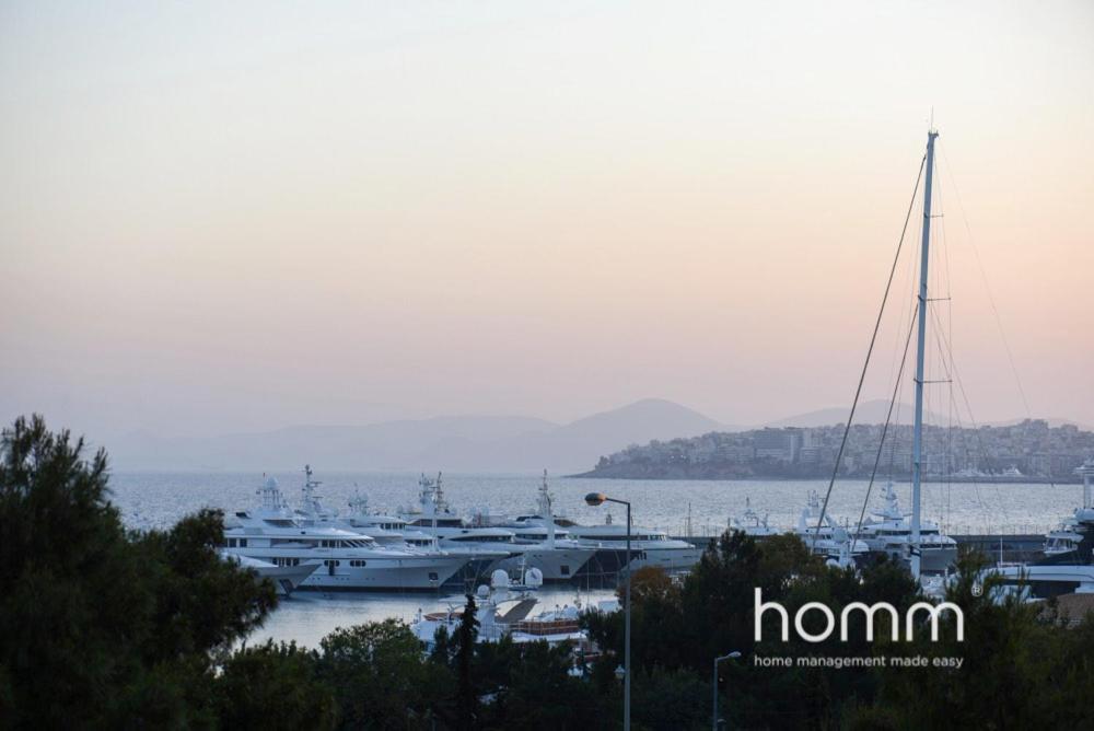 95M² Homm Spectacular Flisvos Marina Sea View Flat Apartment Athens Exterior photo