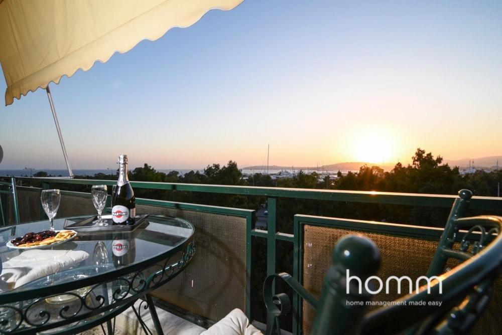 95M² Homm Spectacular Flisvos Marina Sea View Flat Apartment Athens Exterior photo